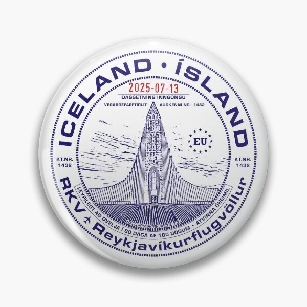 Item preview, Passport Stamp - Reykjavik, Iceland (in Icelandic) designed and sold by travelwitheric.