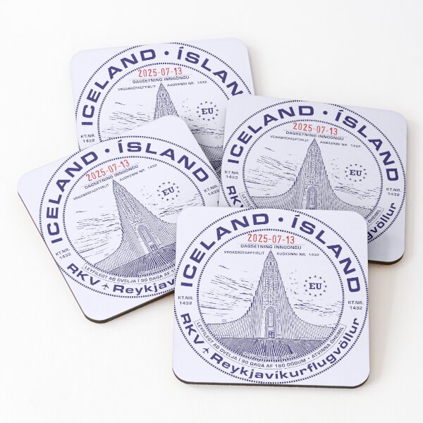 Item preview, Passport Stamp - Reykjavik, Iceland (in Icelandic) designed and sold by travelwitheric.
