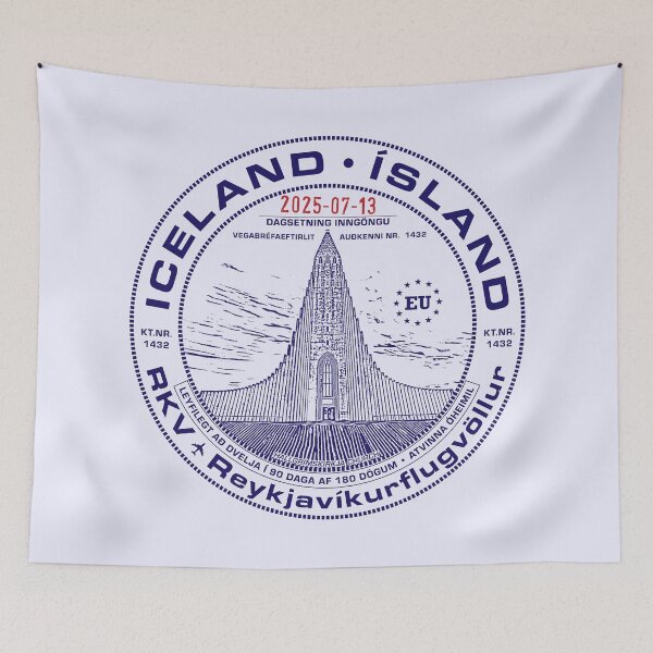 Item preview, Passport Stamp - Reykjavik, Iceland (in Icelandic) designed and sold by travelwitheric.