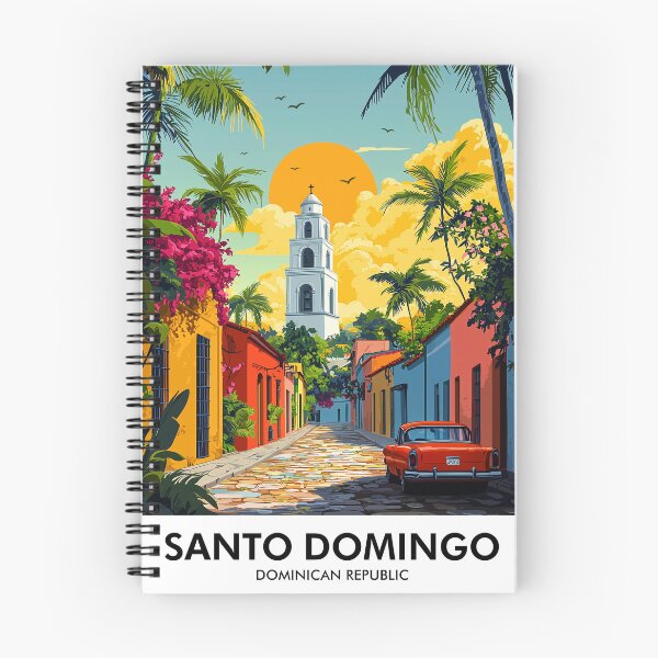 Item preview, Santo Domingo Retro Travel Print designed and sold by HomeLivingCo.