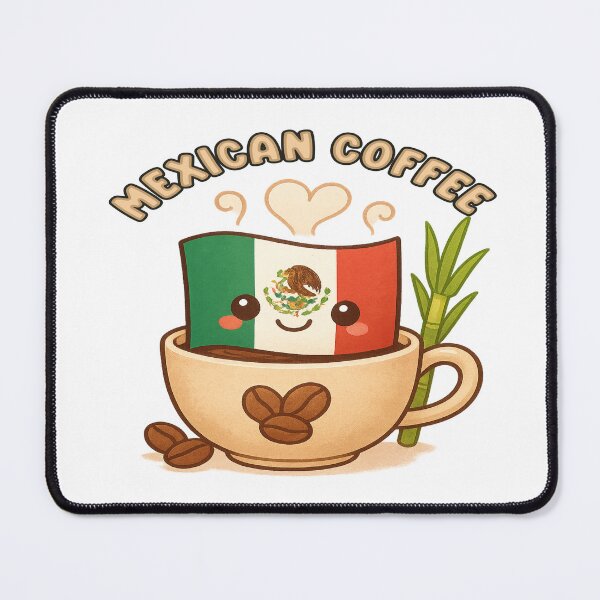 Item preview, Mexican Coffee Love – Kawaii Mexican Flag & Pride Design designed and sold by Globalcitytees.