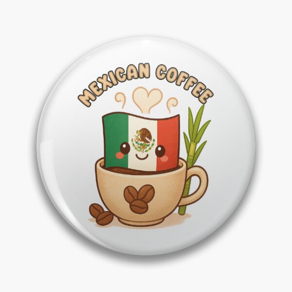 Item preview, Mexican Coffee Love – Kawaii Mexican Flag & Pride Design designed and sold by Globalcitytees.