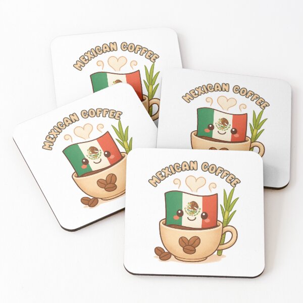 Item preview, Mexican Coffee Love – Kawaii Mexican Flag & Pride Design designed and sold by Globalcitytees.