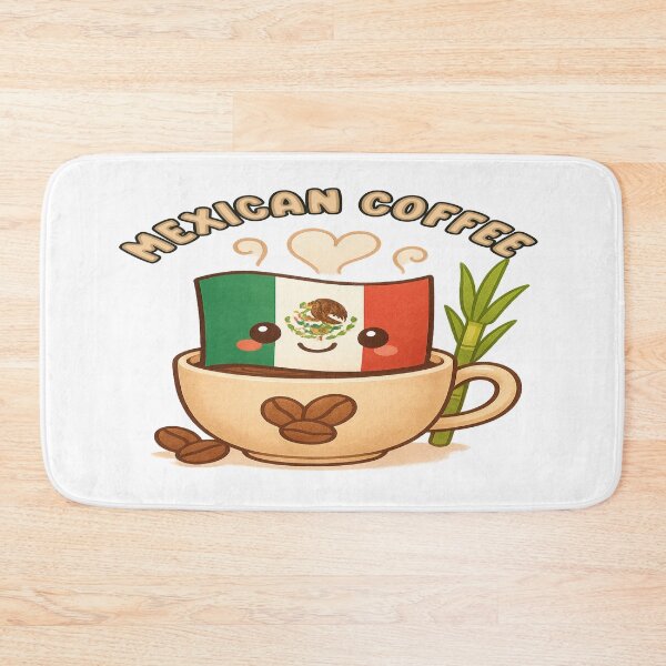 Item preview, Mexican Coffee Love – Kawaii Mexican Flag & Pride Design designed and sold by Globalcitytees.