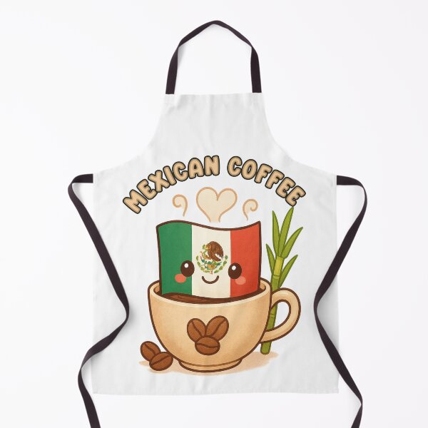 Item preview, Mexican Coffee Love – Kawaii Mexican Flag & Pride Design designed and sold by Globalcitytees.
