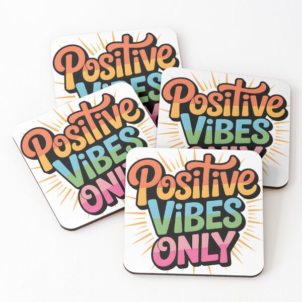 Item preview, Positive Vibes Only Retro Lettering designed and sold by CraftStudioCo.