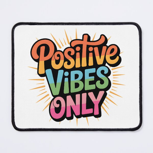 Item preview, Positive Vibes Only Retro Lettering designed and sold by CraftStudioCo.