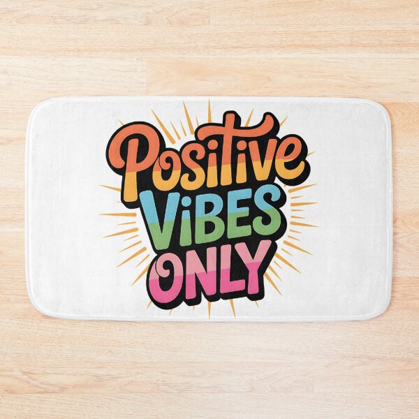 Item preview, Positive Vibes Only Retro Lettering designed and sold by CraftStudioCo.