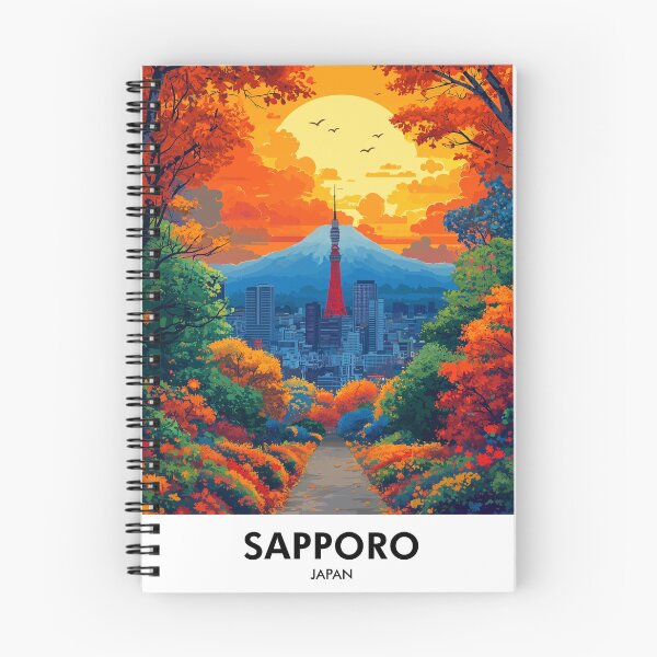 Item preview, Sapporo Japan Retro Travel Print designed and sold by HomeLivingCo.