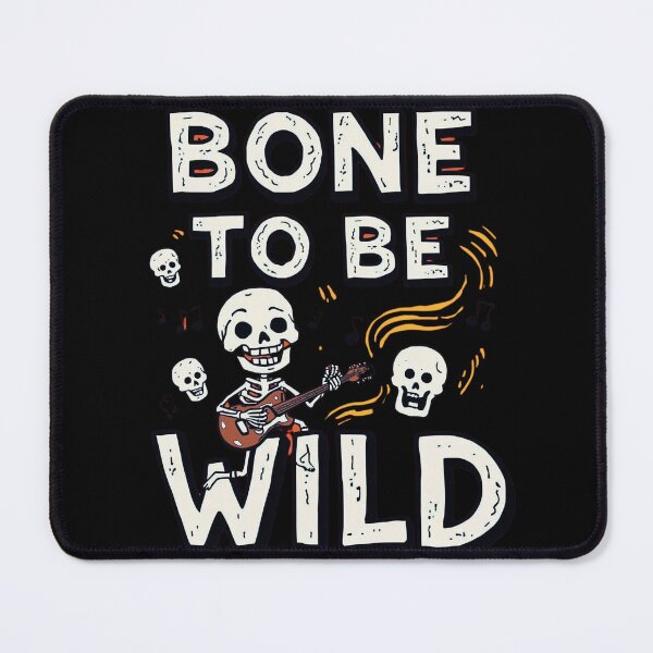 Item preview, Bone to Be Wild – Funny Skeleton Halloween Pun designed and sold by SnarkyTextStudiO.