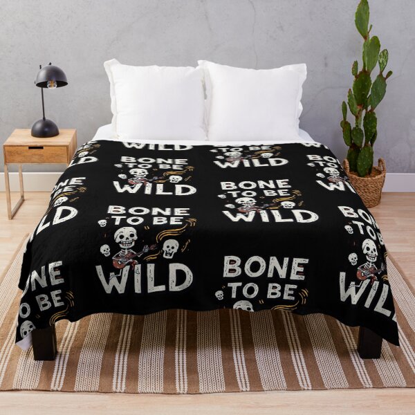 Item preview, Bone to Be Wild – Funny Skeleton Halloween Pun designed and sold by SnarkyTextStudiO.