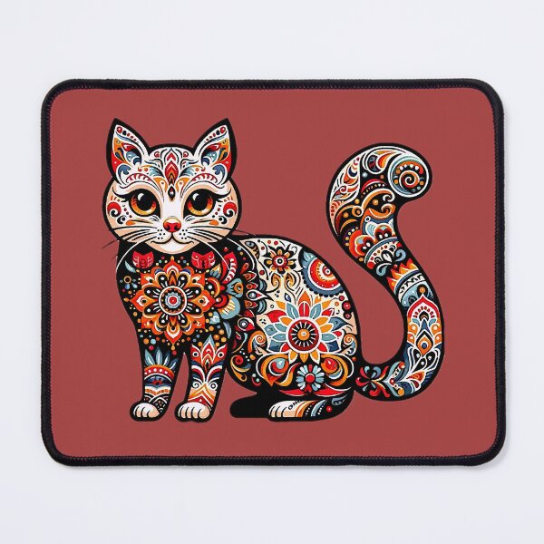 Item preview, Folk Art Cat designed and sold by ViaARTfactory.