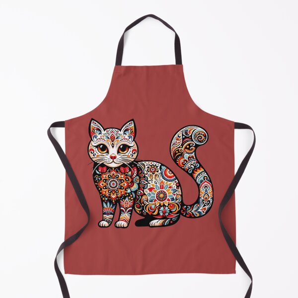 Item preview, Folk Art Cat designed and sold by ViaARTfactory.