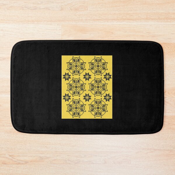Item preview, Black And Yellow Pixel Stars designed and sold by maotsuhas.