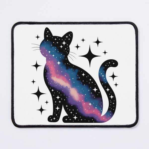 Item preview, Galaxy Cat Cosmic Silhouette Art designed and sold by CraftStudioCo.