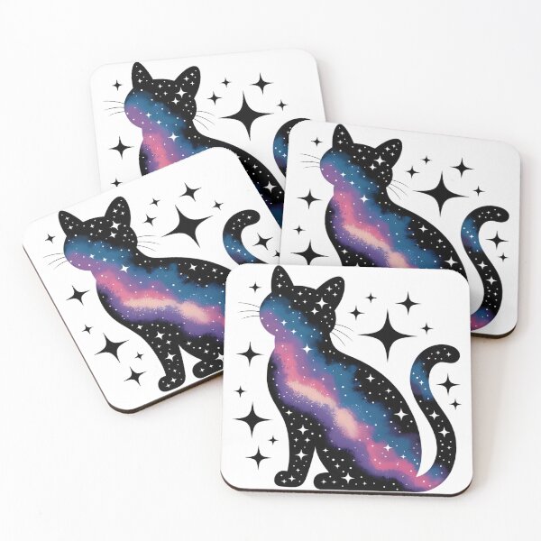 Item preview, Galaxy Cat Cosmic Silhouette Art designed and sold by CraftStudioCo.