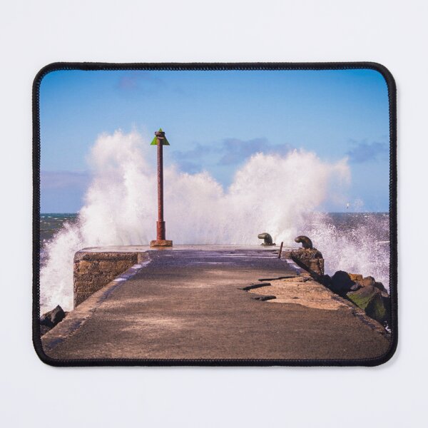 Item preview, Atlantic Waves Crashing at Castlerock Pier – Northern Ireland Coastal Photography designed and sold by KMNscapes – Ireland Prints & Beyond.