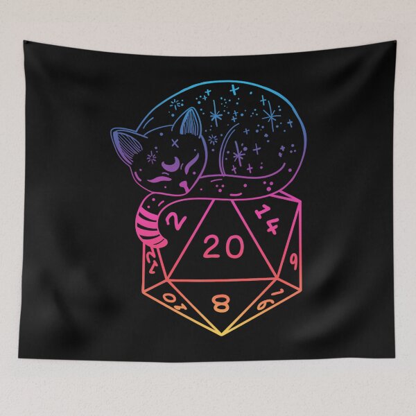 Item preview, D20 Cat Rainbow Dnd Dice. designed and sold by kalupahosa.
