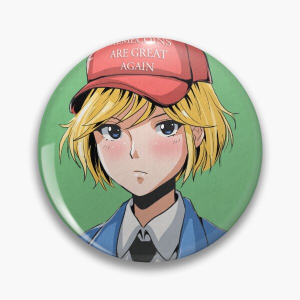 Item preview, Blonde Anime Girl in Retro Cap – Satirical Patriotic Vibe designed and sold by AirForceTuan.