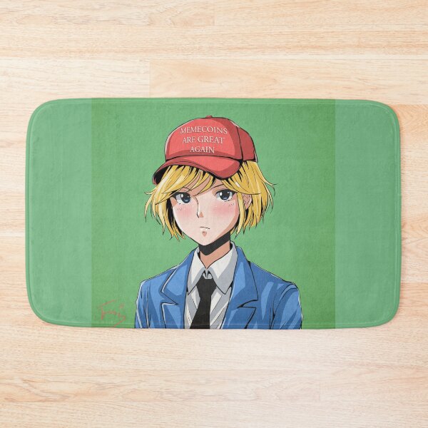 Item preview, Blonde Anime Girl in Retro Cap – Satirical Patriotic Vibe designed and sold by AirForceTuan.