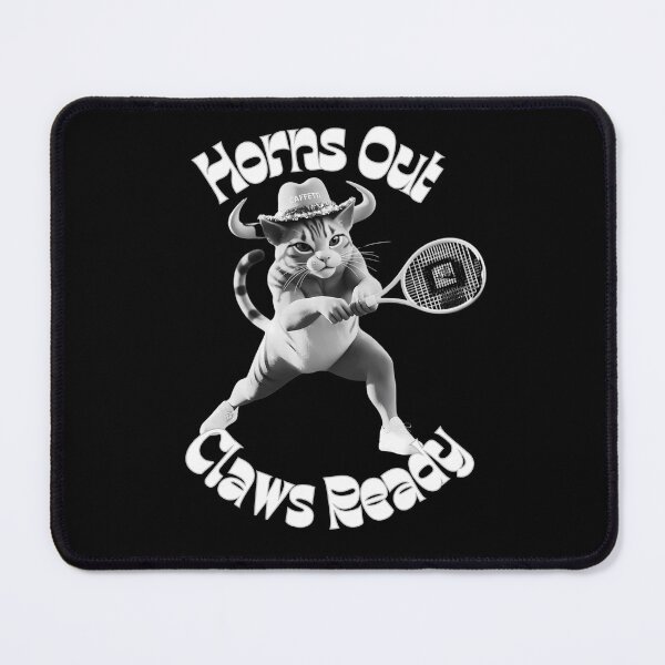 Item preview, Horns Out, Claws Ready – Pet Lover & Women's Empowerment Tennis Cat Shirt designed and sold by Tee-Aura.
