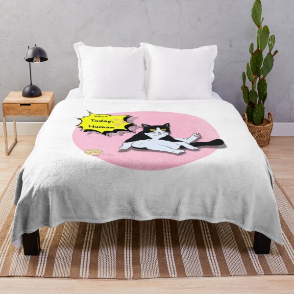 Item preview, Funny Cat Meme - “Not Today Human” Lazy Cat Illustration designed and sold by weerayar.