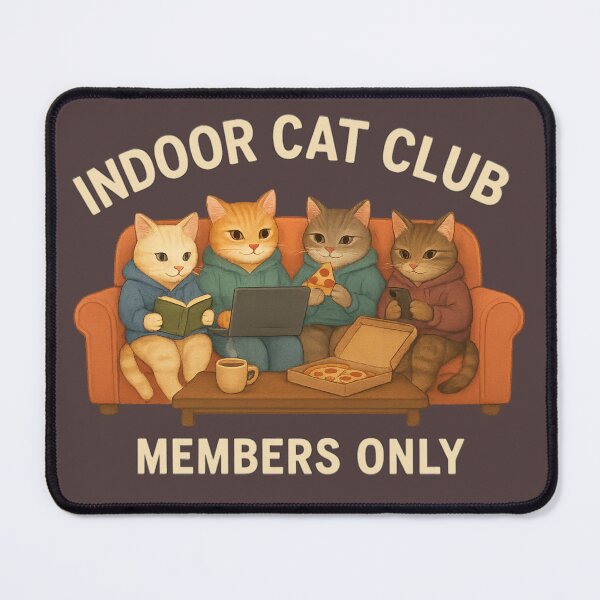 Item preview, Indoor Cat Club – Cozy Members Only designed and sold by I AM BRO.
