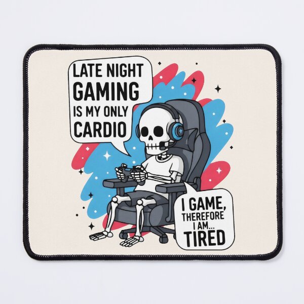 Item preview, Skeleton with Headset and Controller in Blue Black Colors designed and sold by SplashTastic.