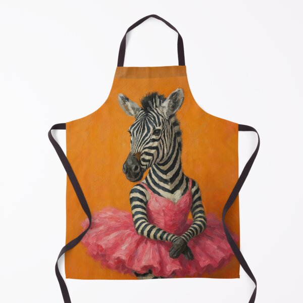 Item preview, Zebra ballerine on orange autumn background, oil painting designed and sold by WIKKI-White.