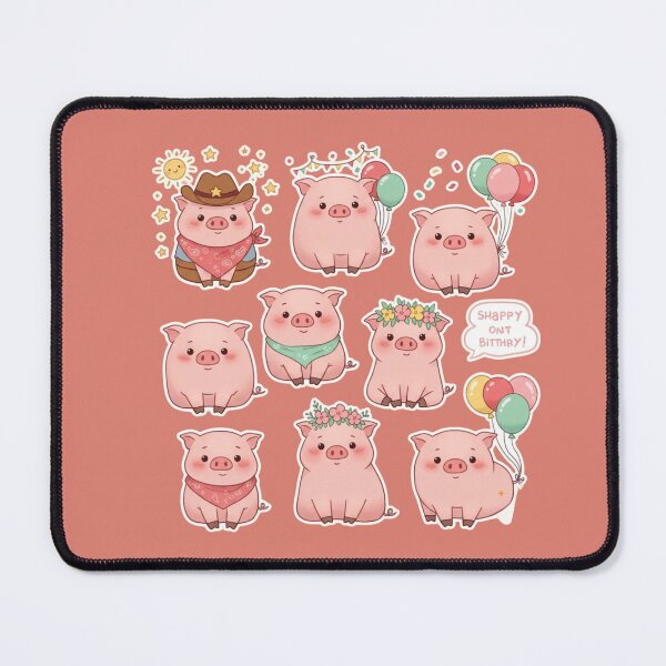 Item preview, pig with pink bodies and accessories classic sticker designed and sold by anandsiva2703.