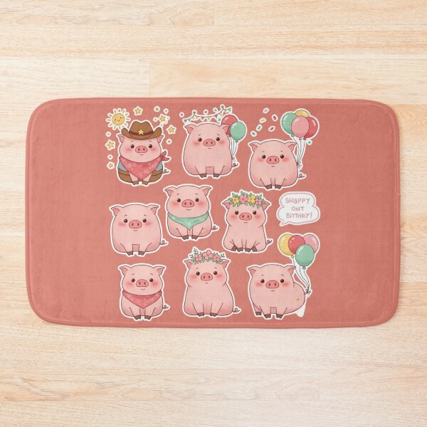 Item preview, pig with pink bodies and accessories classic sticker designed and sold by anandsiva2703.