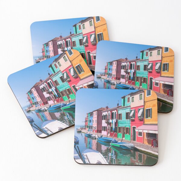 Item preview, Multi-Coloured Houses along Burano Canal designed and sold by assaf.