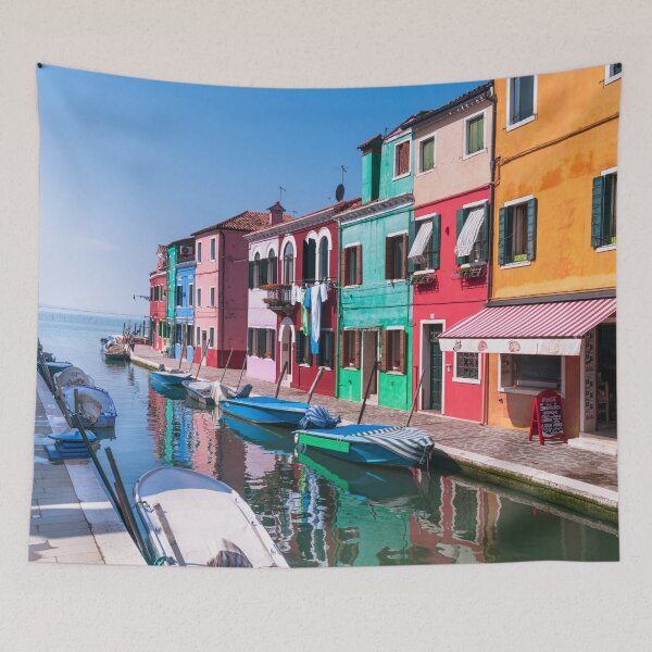 Item preview, Multi-Coloured Houses along Burano Canal designed and sold by assaf.