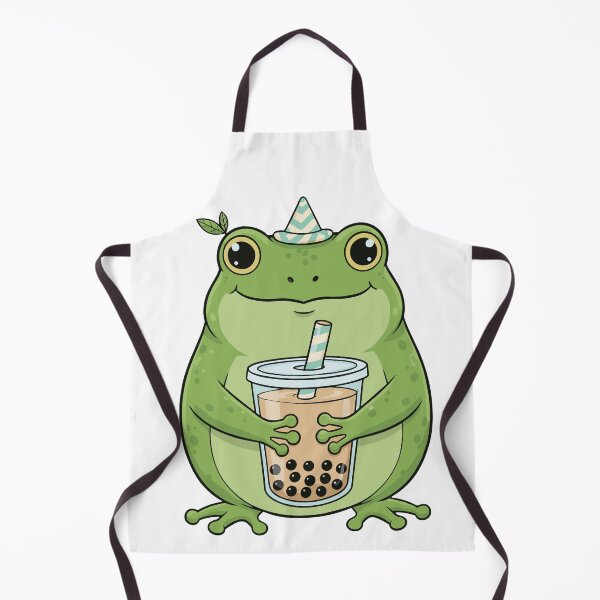 Item preview, Happy Green Frog Bubble Tea – Cute Kawaii Frog Aesthetic designed and sold by JalalMsd.