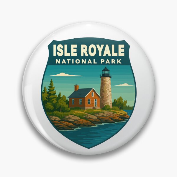 Item preview, Isle Royale National Park Retro Wilderness Sticker designed and sold by Ismeal Von.