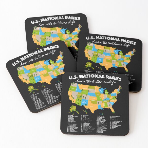 Item preview, National Park Map All 59 National Parks inside US designed and sold by hungowerangu.