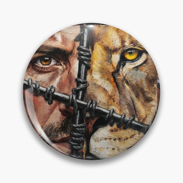 Item preview, Half Man, Half Tiger Face Takes on the Challenge designed and sold by jotcar.