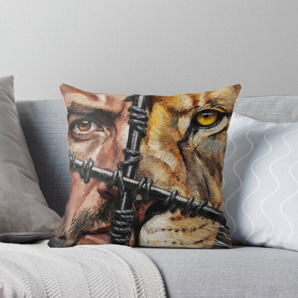 Item preview, Half Man, Half Tiger Face Takes on the Challenge designed and sold by jotcar.