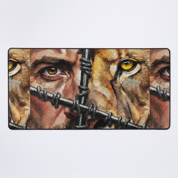 Item preview, Half Man, Half Tiger Face Takes on the Challenge designed and sold by jotcar.