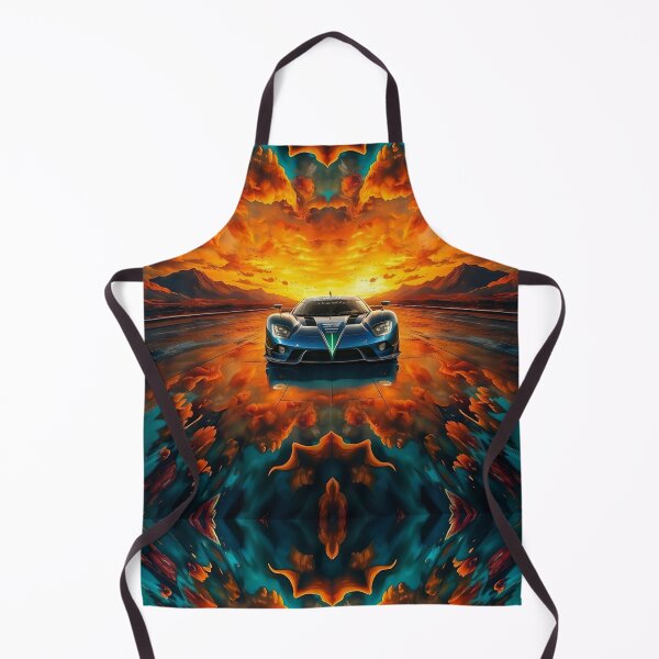 Item preview, Blue Sports Car at Sunset Psychedelic Pattern: for home decor, clothes and accessories designed and sold by TheGaliyaStudio.