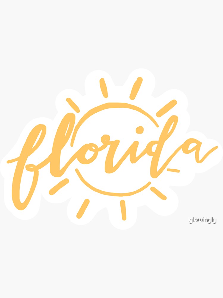 florida sunshine yellow aesthetic sticker by glowingly