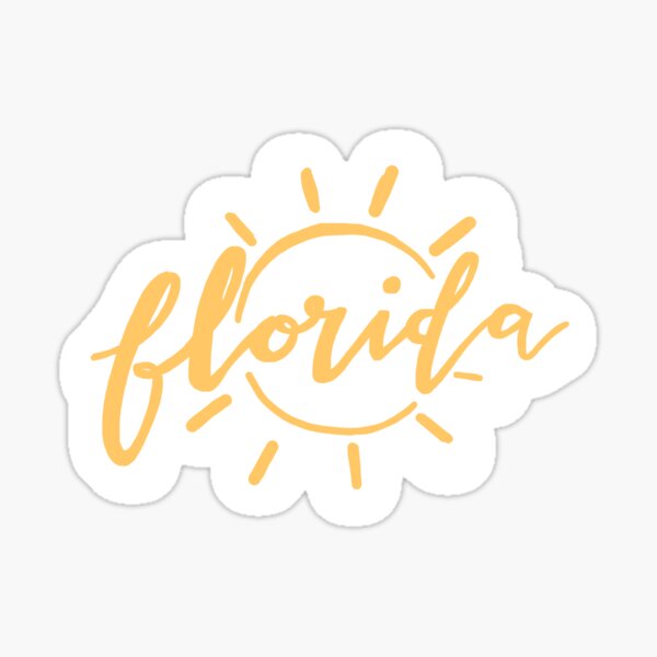 florida sunshine yellow aesthetic sticker Sticker