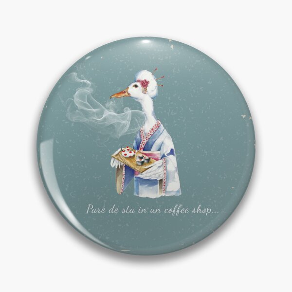Item preview, Pare de sta in un coffee shop-Illustrazione ad acquerello di oca con tè designed and sold by ArcanaAtelier.