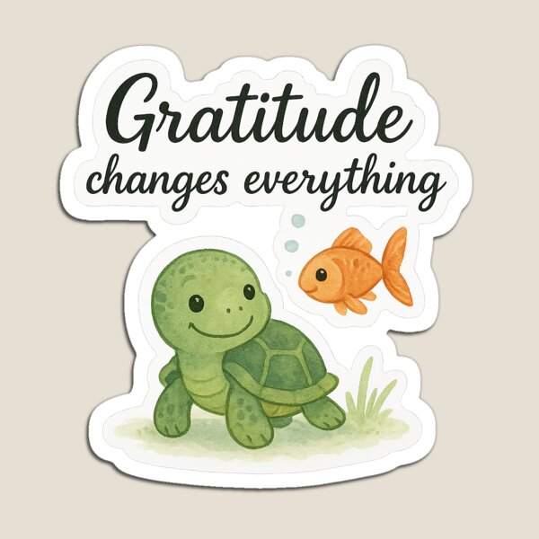 Item preview, Gratitude changes everything - Turtle designed and sold by Krachtvanjehart.
