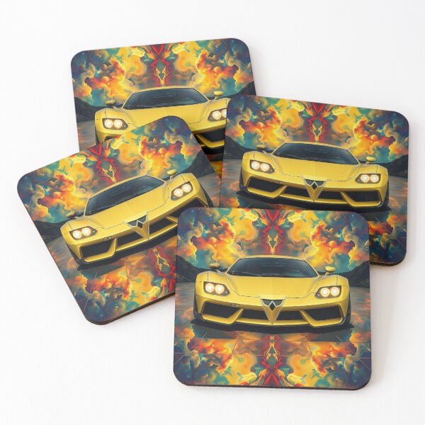 Item preview, Abstract Psychedelic Yellow Car Design: for home decor, clothes and accessories  designed and sold by TheGaliyaStudio.