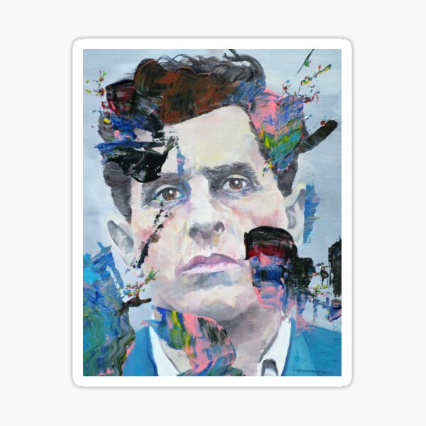 LUDWIG WITTGENSTEIN - oil portrait.3 Sticker
