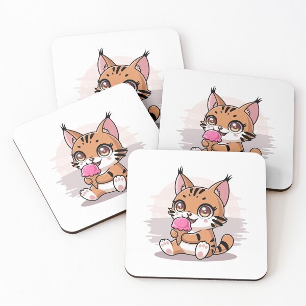 Item preview, lynx eating ice cream designed and sold by Eternalski.