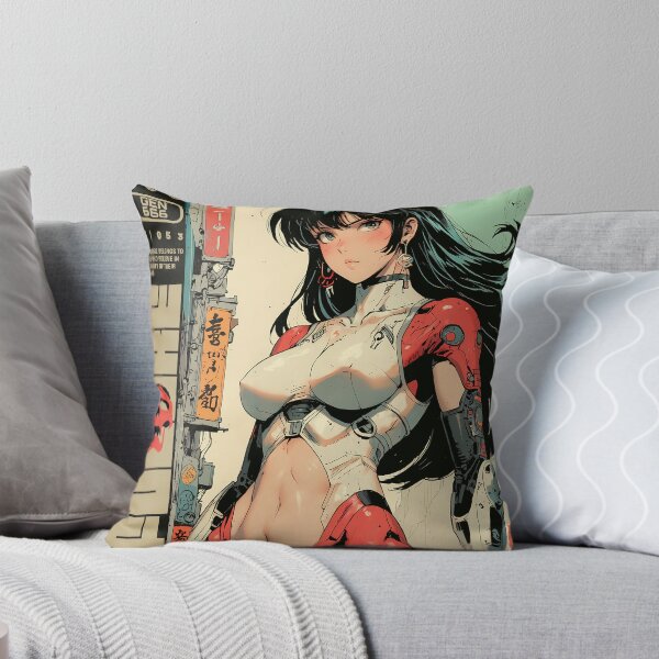 Item preview, Cyberpunk girl with long hair on the street designed and sold by BOZGO.