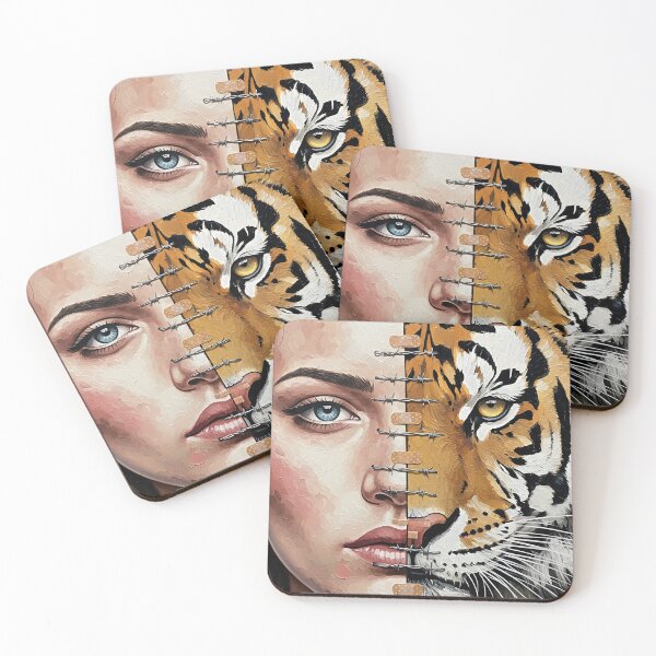 Item preview, half woman face and other half is tiger its power of love designed and sold by jotcar.