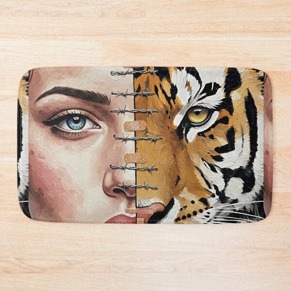 Item preview, half woman face and other half is tiger its power of love designed and sold by jotcar.